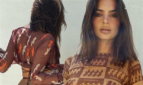 Emily Ratajkowski Is Her Own Best Advert As She Poses In Bikini Bottom And Crop Top From