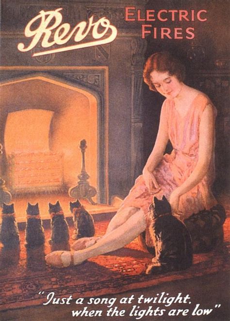 Revo Electric Fire Vintage Advertising Poster 1920s Advertising