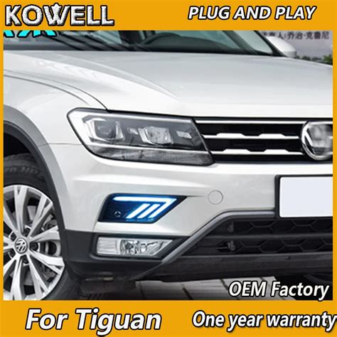 KOWELL Car Styling For VW Volkswagen Tiguan L 2017 2018 DRL LED Width