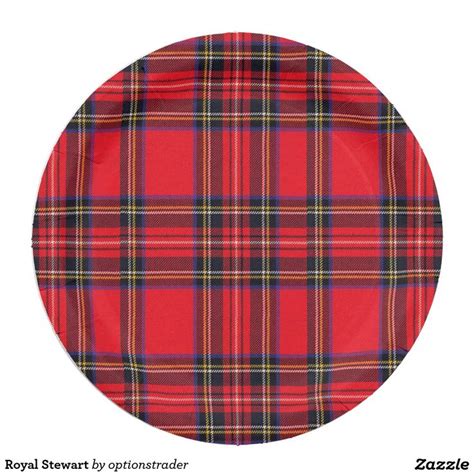 Royal Stewart Tartan Red Black Plaid Paper Plates Zazzle Royal Stewart Tartan Red And Black