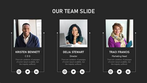 Our Team Slide Powerpoint Template Slidebazaar