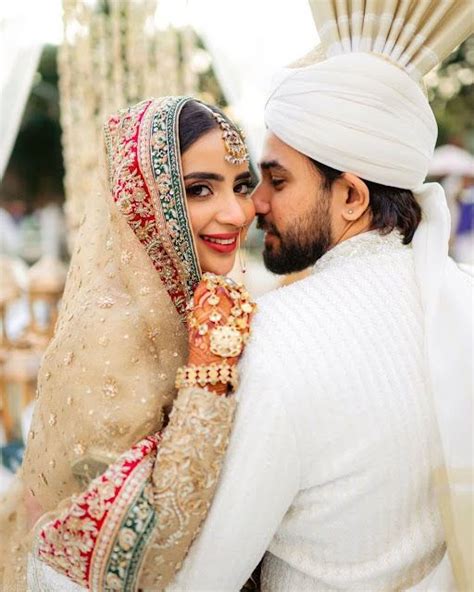 Wedding Pics Of Saboor Aly With Husband Ali Ansari Latest Bride Groom