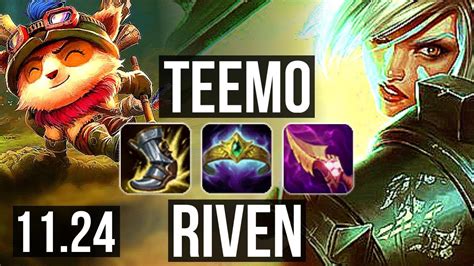 Teemo Vs Riven Top 7 0 6 Godlike Rank 12 Teemo Kr Master 11