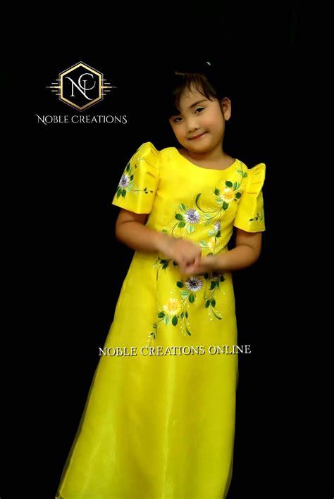 Traditional Filipiniana Dress For Kids