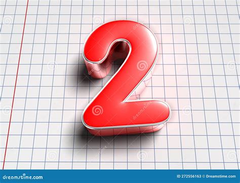 Number 2 Red 3d Stock Illustration Illustration Of Homework 272556163