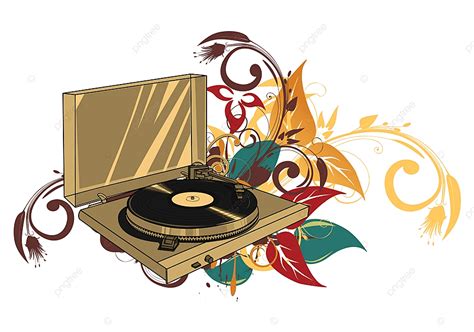 Ornate Floral Vector Hd PNG Images Turntable With Floral Decoration