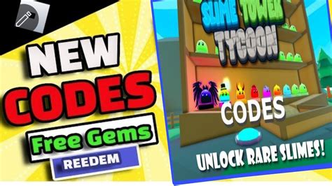 All Secret Slime Tower Tycoon Codes Codes For Slime Tower