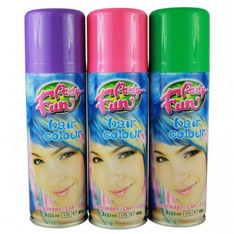 Party Fun Temporary Color Hair Spray Gold 125ml Hair Color Wash