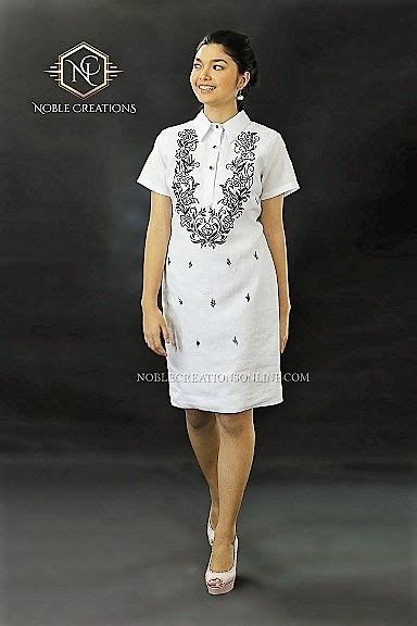 Modern Filipiniana Dress Linen Barong Tagalog Philippine 40 Off