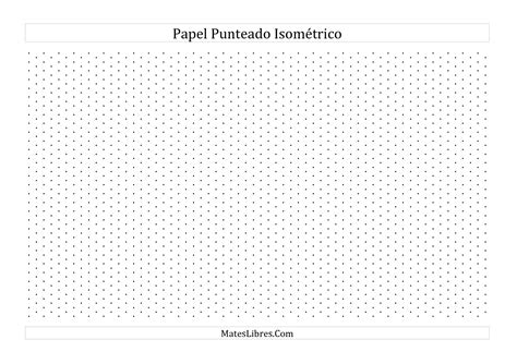 Papel Isom Trico Punteado De Cm Horizontal A Hoja De Ejercicio