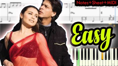 Kabhi Alvida Na Kehna Notessheetmidi Easy Piano Tutorial Youtube