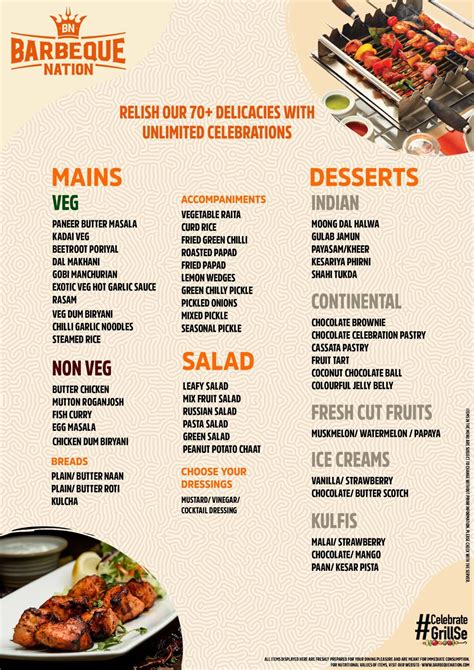 barbeque nation menu menu  barbeque nation porur chennai chennai