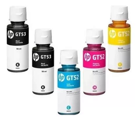 Kit 5 Refil De Tinta Original Hp Gt53 Gt52 Smart Tank Frete grátis