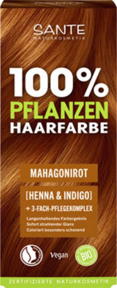 SANTE Pflanzen Haarfarbe Mahagonirot 100 G Ecco Verde Onlineshop