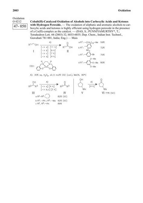 Pdf Cobalt Ii Catalyzed Oxidation Of Alcohols Into Carboxylic Acids