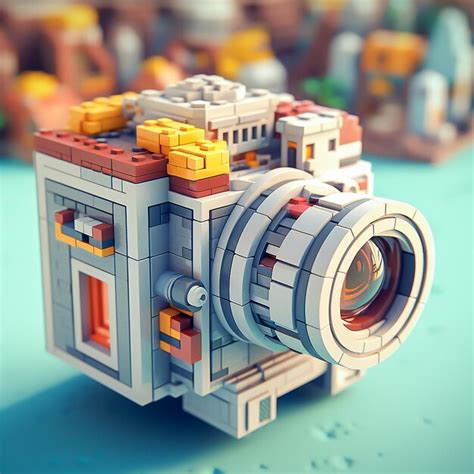 Premium Photo 3d Render Of A Model Of An Old Building With A Lens
