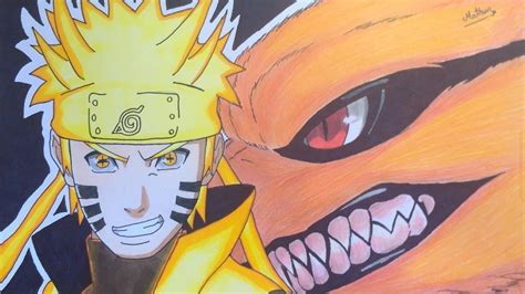 Desenhando Naruto E Kurama Speed Drawing Youtube