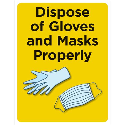 Dispose Of Gloves And Masks Properly Poster Plum Grove