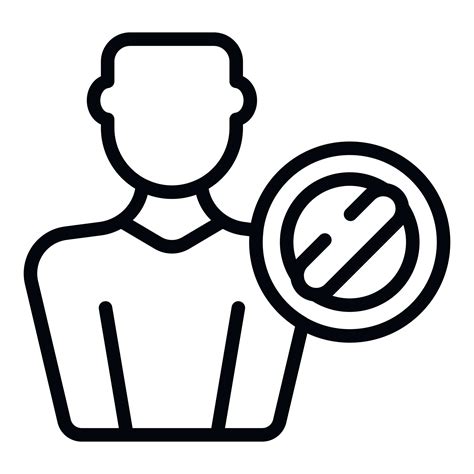 Cyber data lock icon outline vector. Fake account 22592489 Vector Art