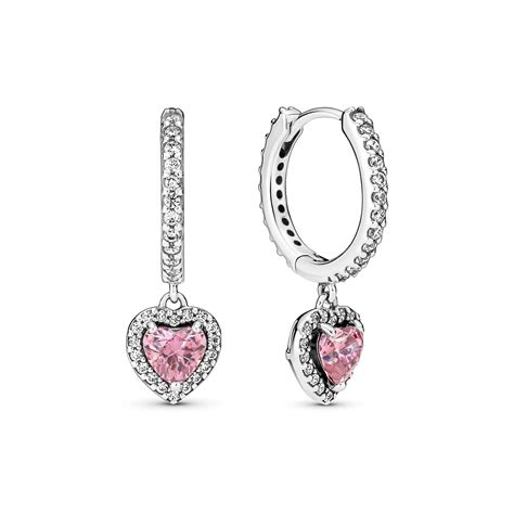 Pandora Sparkling Halo Heart Hoop Earrings C Ben Bridge Jeweler