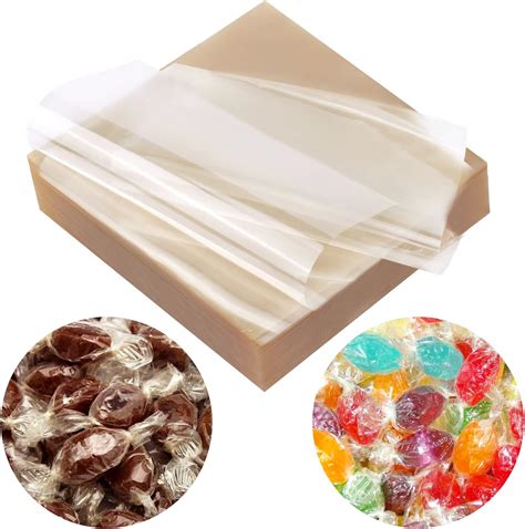 Candy Wrapper Caramel 1000 Square Sheets Clear Candy