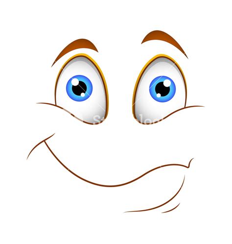 Cartoon Funny Happy Surprised Face Royalty-Free Stock Image - Storyblocks