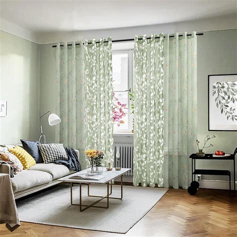 Amazon Xtmyi Sage Green Linen Curtains Inch Length Bundle With