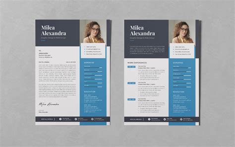 Resumecv Psd Design Templates Vol 130 Templatemonster