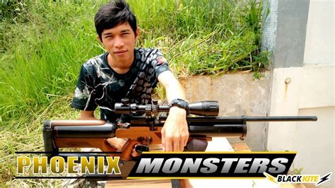 Black Kite Air Rifle Shot Cnc Tes Akurasi Senapan Angin Pcp Phoenix