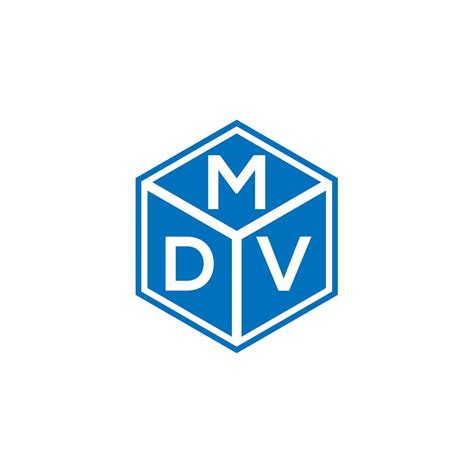 diseño de logotipo de letra mdv sobre fondo negro concepto de logotipo