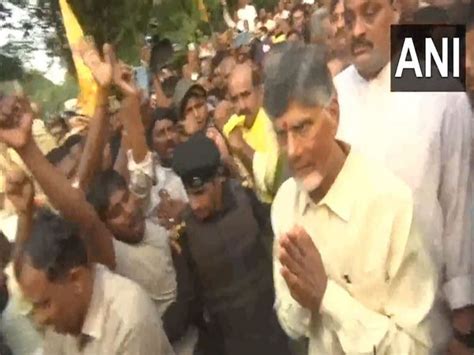 Chandrababu Naidu Walks Out Of Rajahmundry Jail Thanks Supporters For