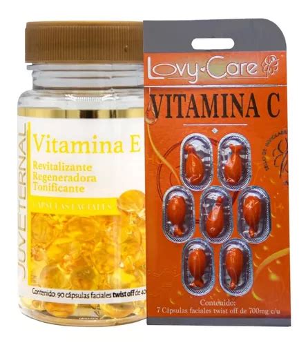 Cápsulas Faciales Vitamina C Vitamina E Meses sin interés