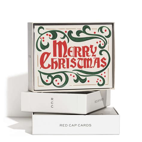 Old-Fashioned Christmas greeting card – Red Cap Cards