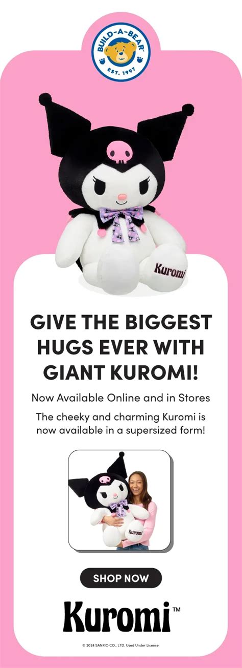 Build A Bear New Giant Kuromi Plush Now In Stores And Online Milled