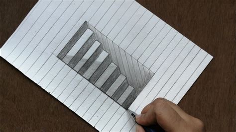 How To Draw A Step In Line Paper Easy 3D Trick Art Atelier Yuwa Ciao Jp