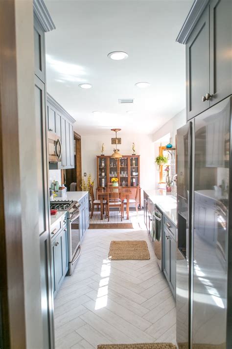 Before And After A Dark Dated Galley Kitchen Gets A Modern Makeover