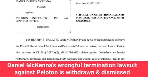 Daniel Mckenna S Wrongful Termination Lawsuit Against Peloton Is