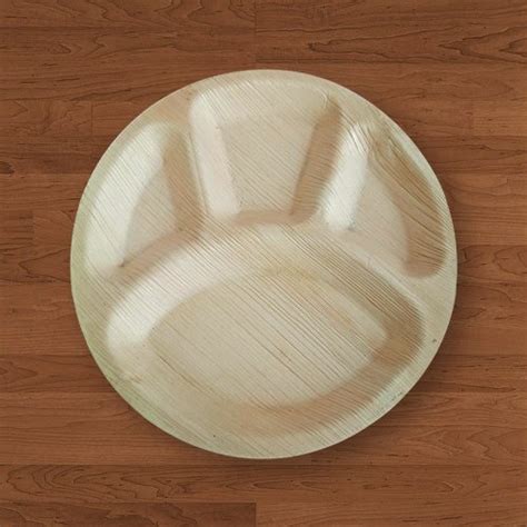 Round Shape Biodegradable Eco Friendly Leakage Proof Disposable Plates