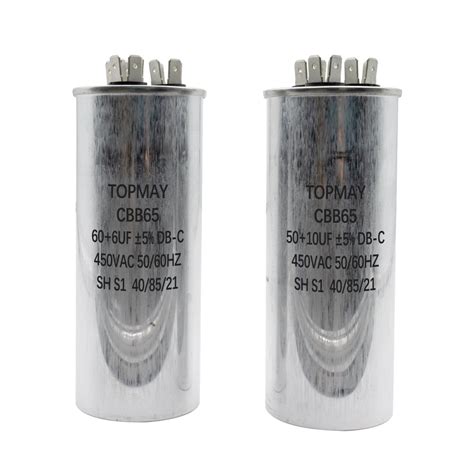 60 6uf 450vac Cbb65 Metallized Polypropylene Film Capacitor For Air Conditioner Capacitor