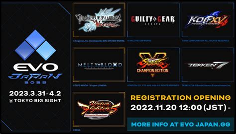 Evo Japan S Confirmed Lineup So Far Registration Begins November