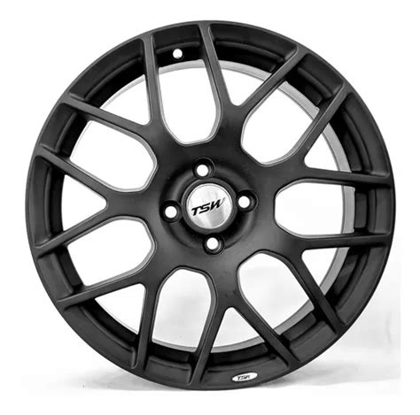 Jogo 4 Rodas Tsw Nurburgring Aro 17 X 7 Preto Fosco Parcelamento