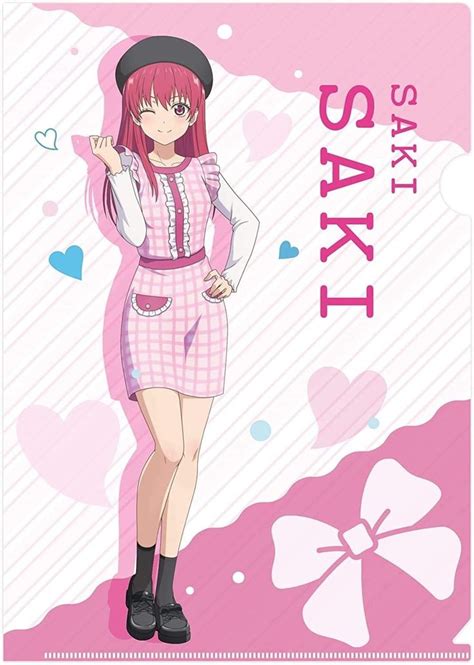 An Anime Character Is Standing In Front Of A Pink And White Background