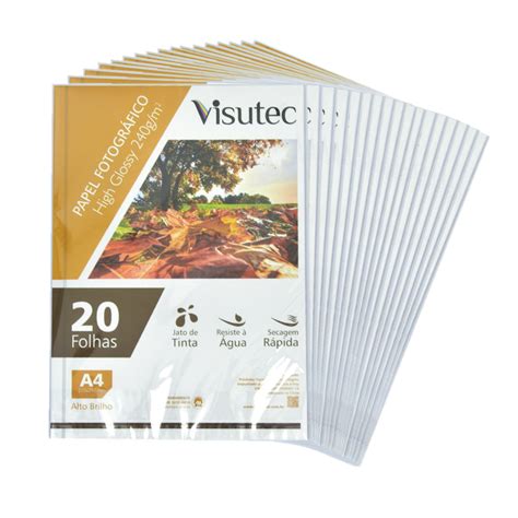 Kit Pacotes Papel Fotogr Fico Glossy A G Visutec