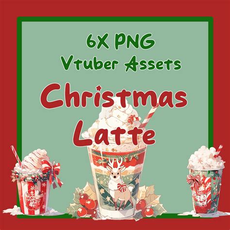X Christmas Hot Latte For Vtubers Vtube Streaming Assets Vtubing Streamer Xmas Props Cozy