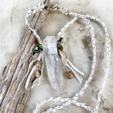 Quartz Point Crystal Healing Amulet Spirit Carrier