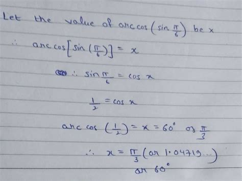 Solved 1 Find The Exact Value Of Arccos Sin Pi6 For Full Credit Course Hero