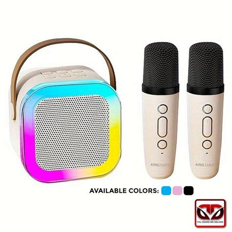 K12 Portable Karaoke Microphone Bluetooth Speaker With Dual Microphone