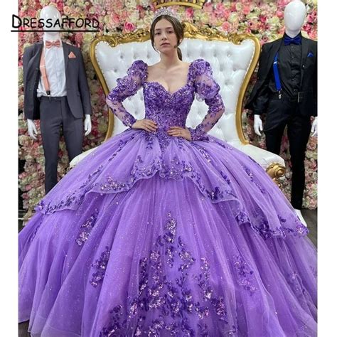 Purple Ball Gowns Masquerade