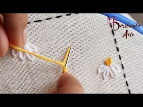 BORDADO A MANO PUNTO MARGARITA PARA FLORES HAND EMBROIDERY EASY