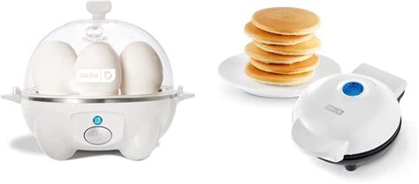 Dash Rapid Egg Cooker Dec005wh And Dash Mini Maker Electric Round Griddle White